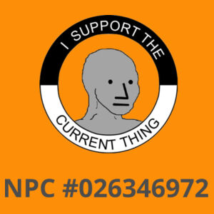 I Support The Current Thing NPC - AS Colour Mens Stencil Safety Hoodie Design