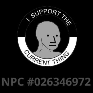 I Support The Current Thing NPC - AS Colour Mens Organic Stencil Hoodie Design