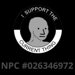 I Support The Current Thing NPC - Cloke Mens Campfire Zip Hoodie V2 Design