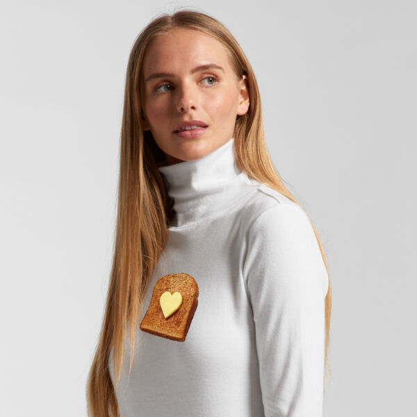 Spread Love - Womens Turtle Neck Long Sleeved Tee Thumbnail